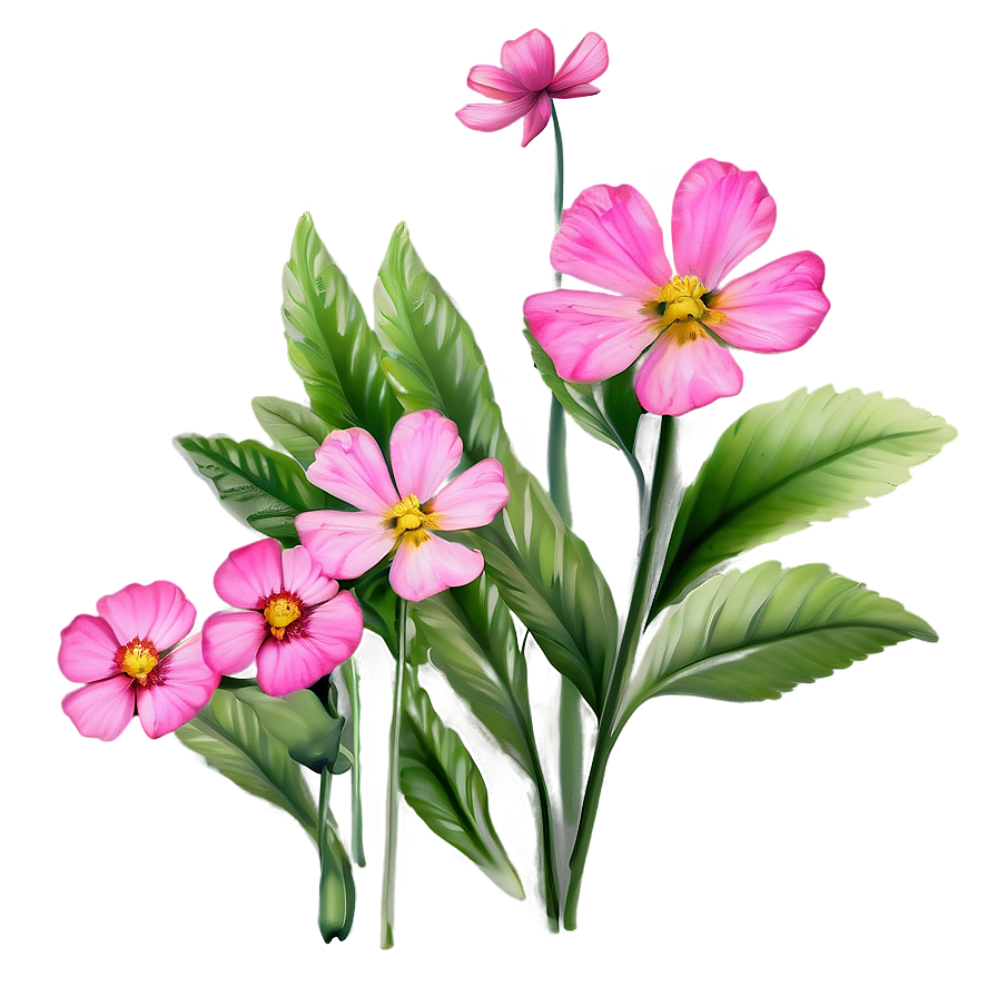 Wild Pink Flowers Png 46