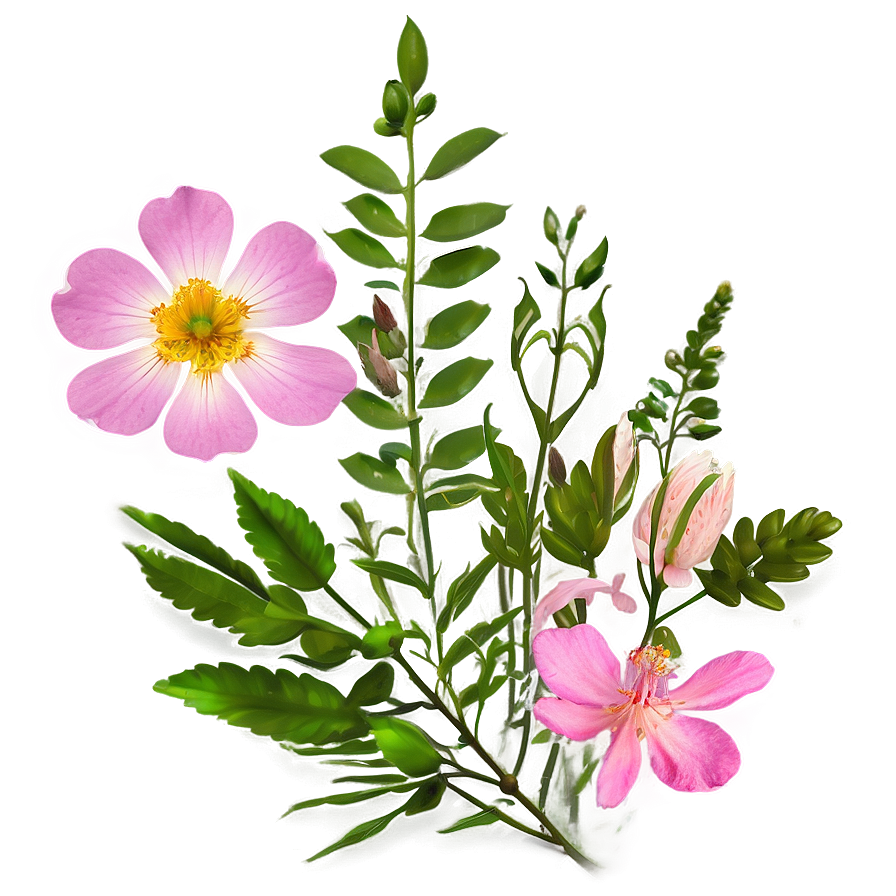 Wild Pink Flowers Png Tco91