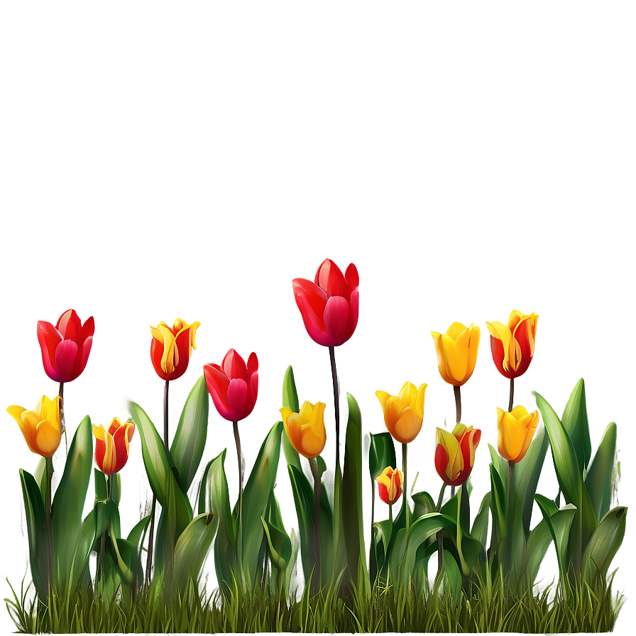 Wild Tulips Meadow Png Ske