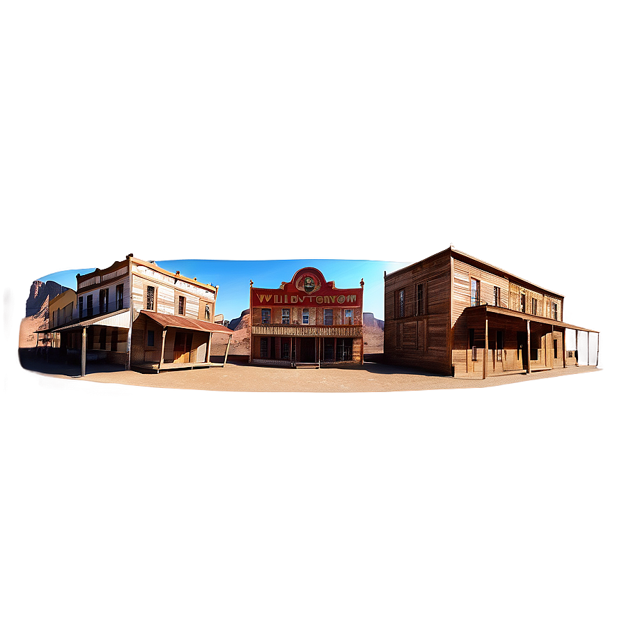 Wild West Town Panorama Png 06252024