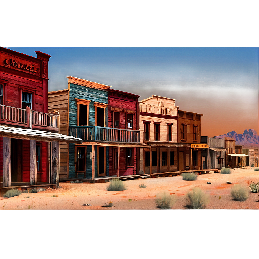 Wild West Town Panorama Png 67