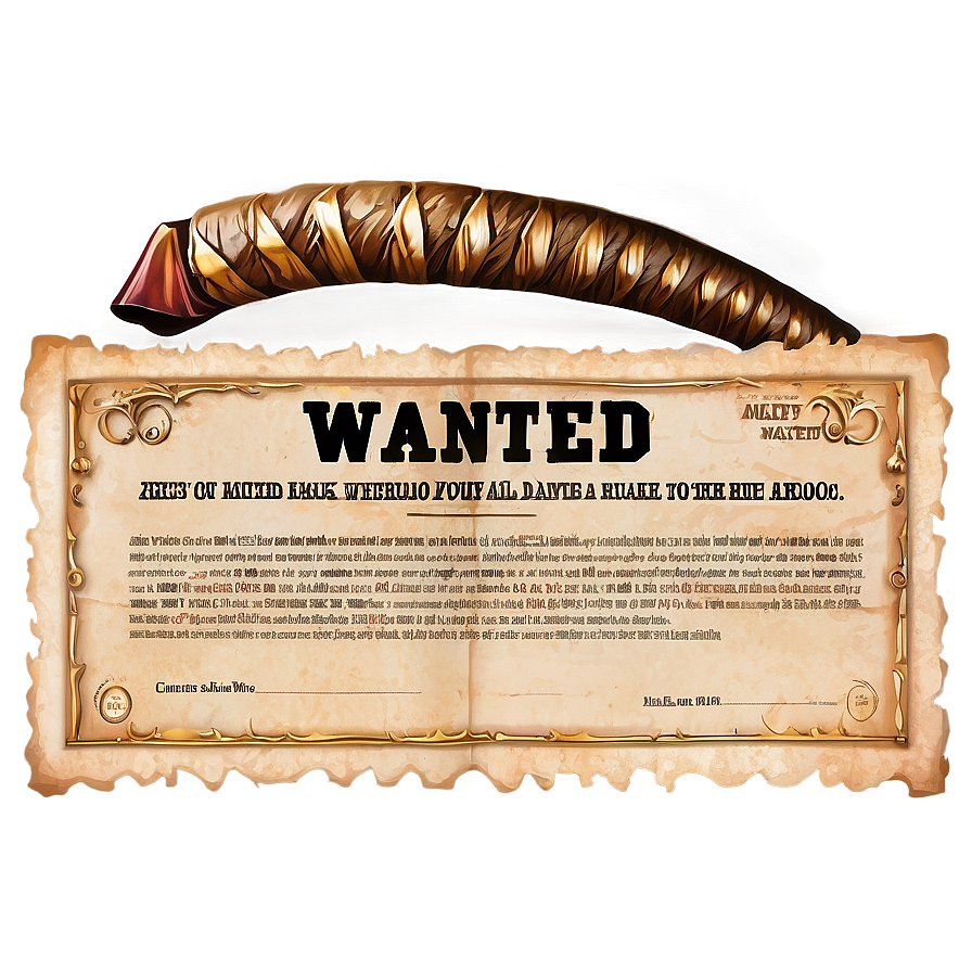 Wild West Wanted Notice Png 06112024