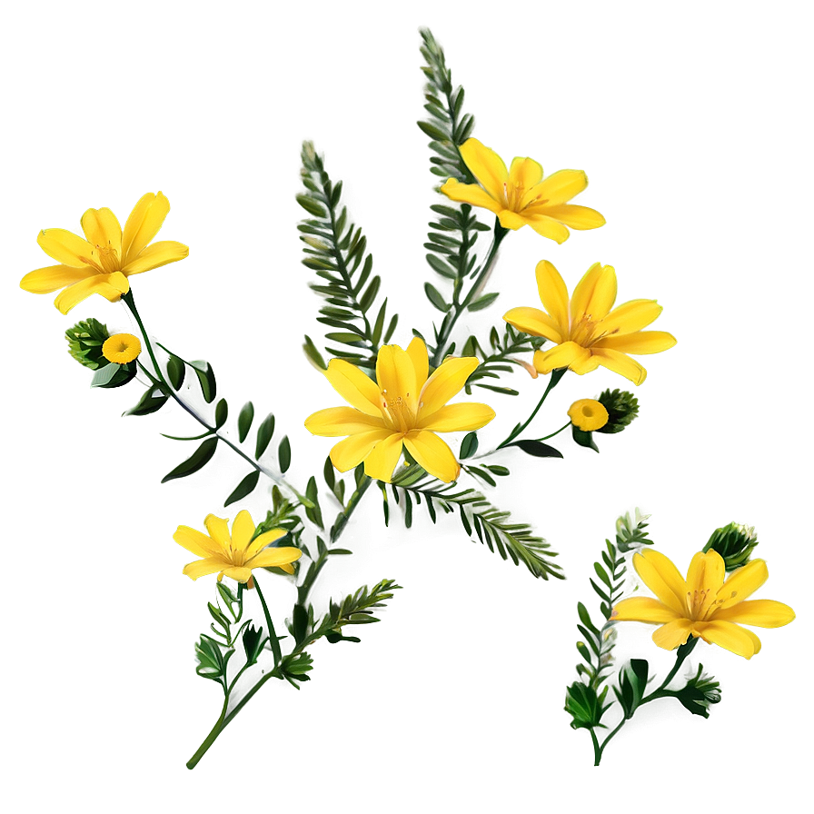 Wild Yellow Flowers Png Qyi