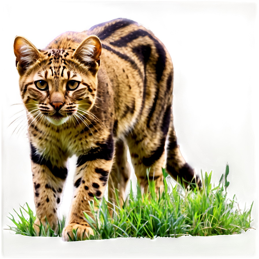 Wildcat In Grassland Png Xxt17