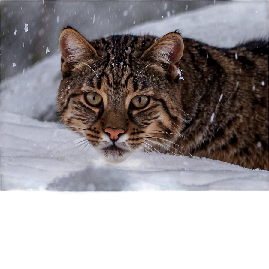 Wildcat In Snow Png 06132024