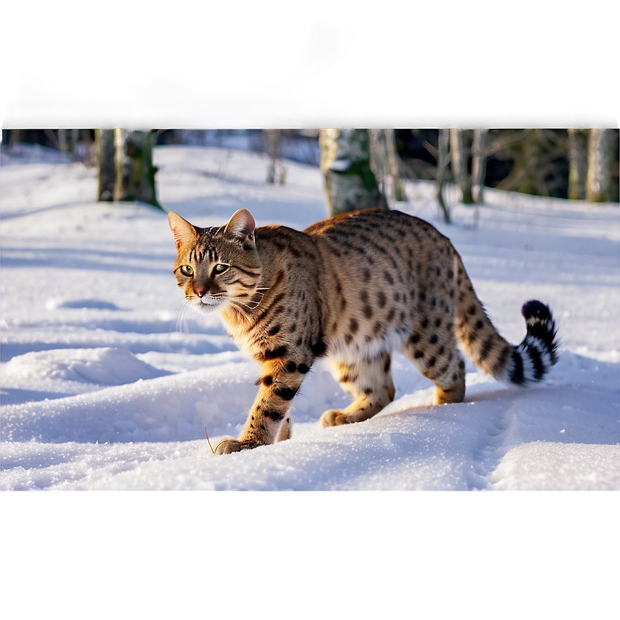 Wildcat In Snow Png Dyb91