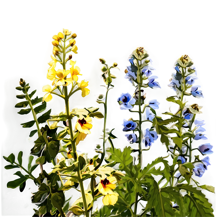 Wildflowers Against Blue Sky Png 06202024