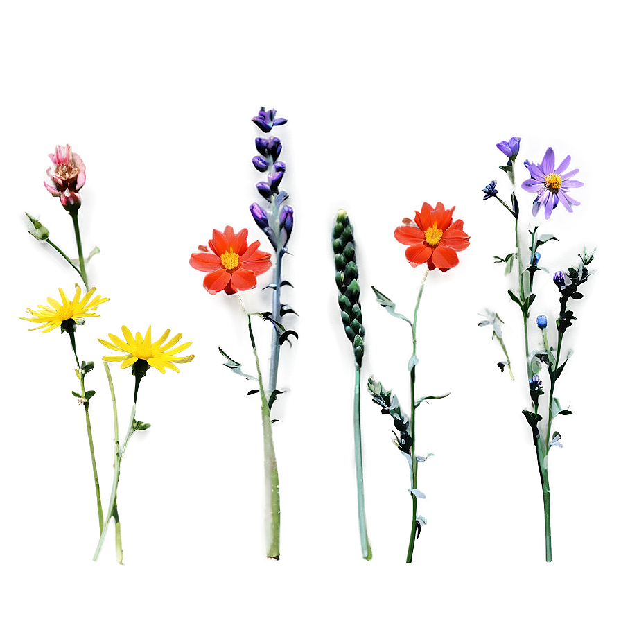 Wildflowers In Full Color Png Lht