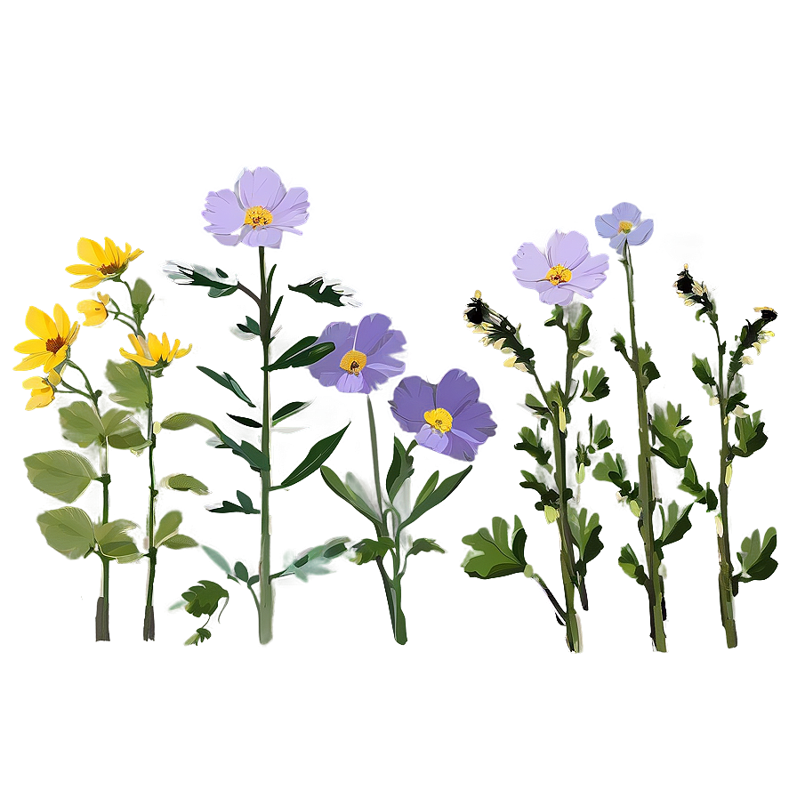 Wildflowers In Soft Light Png Nqo