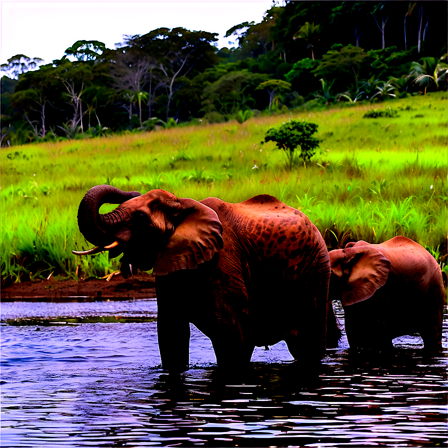 Wildlife Near Forest Dam Png 06292024