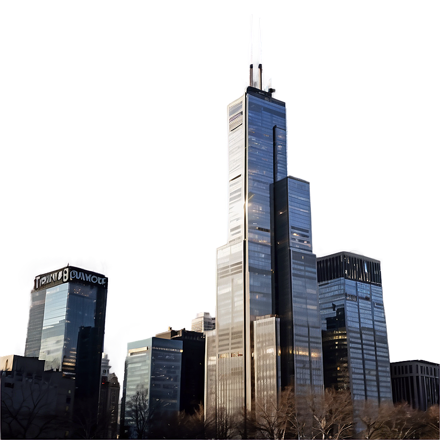 Willis Tower Foggy Morning Png 31