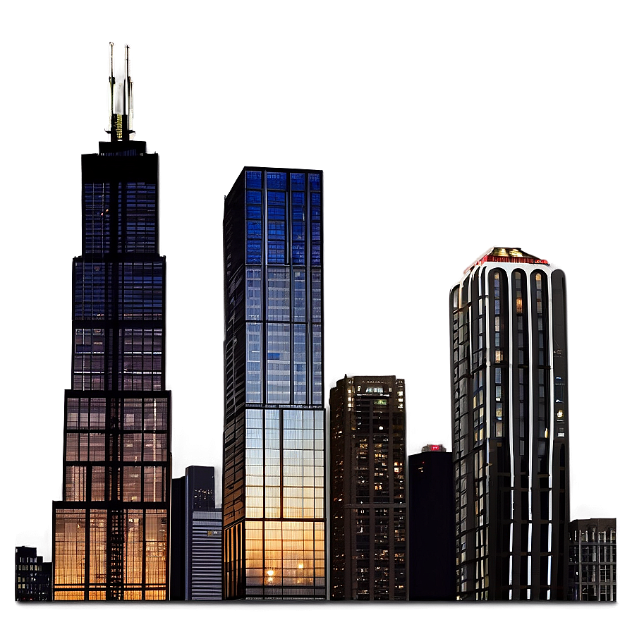 Willis Tower Skyline Png 06252024