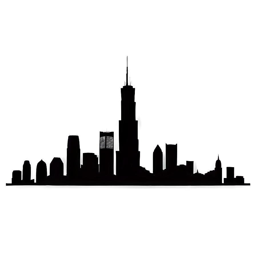 Willis Tower Skyline Silhouette Png 52