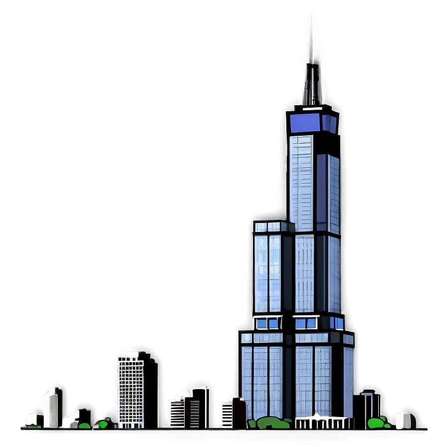 Willis Tower Urban Landscape Png 47