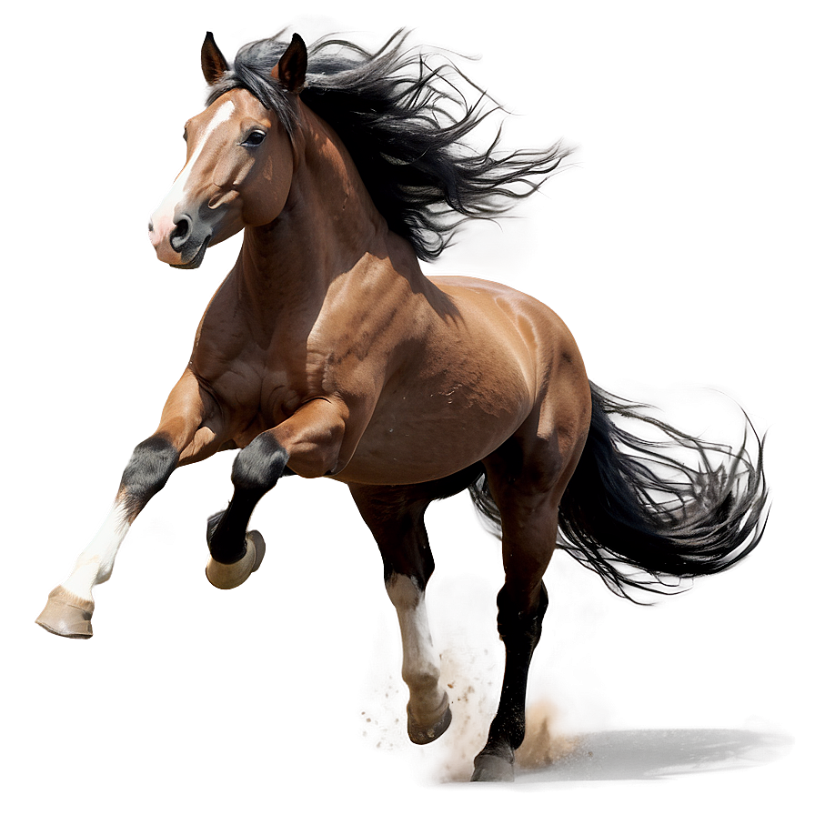 Wind Swept Mane Running Horse Png Vxd