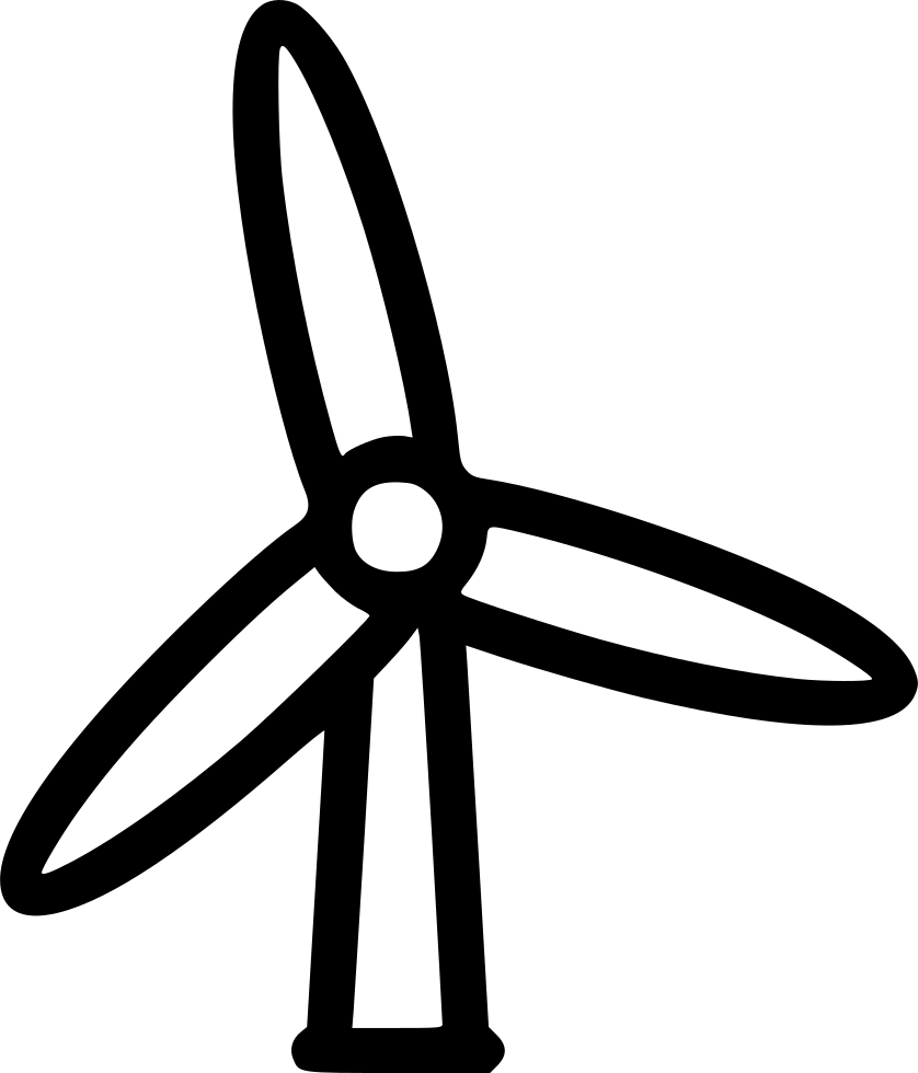 Wind Turbine Icon Silhouette