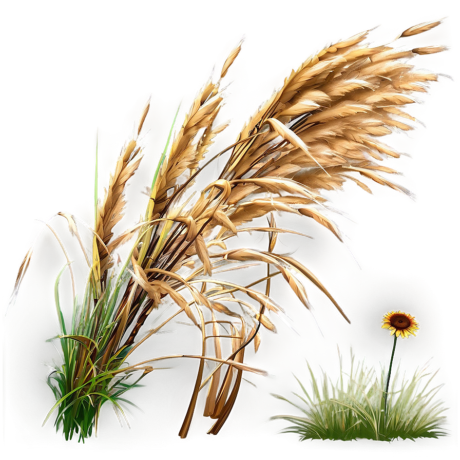 Windblown Dry Grass Png 8