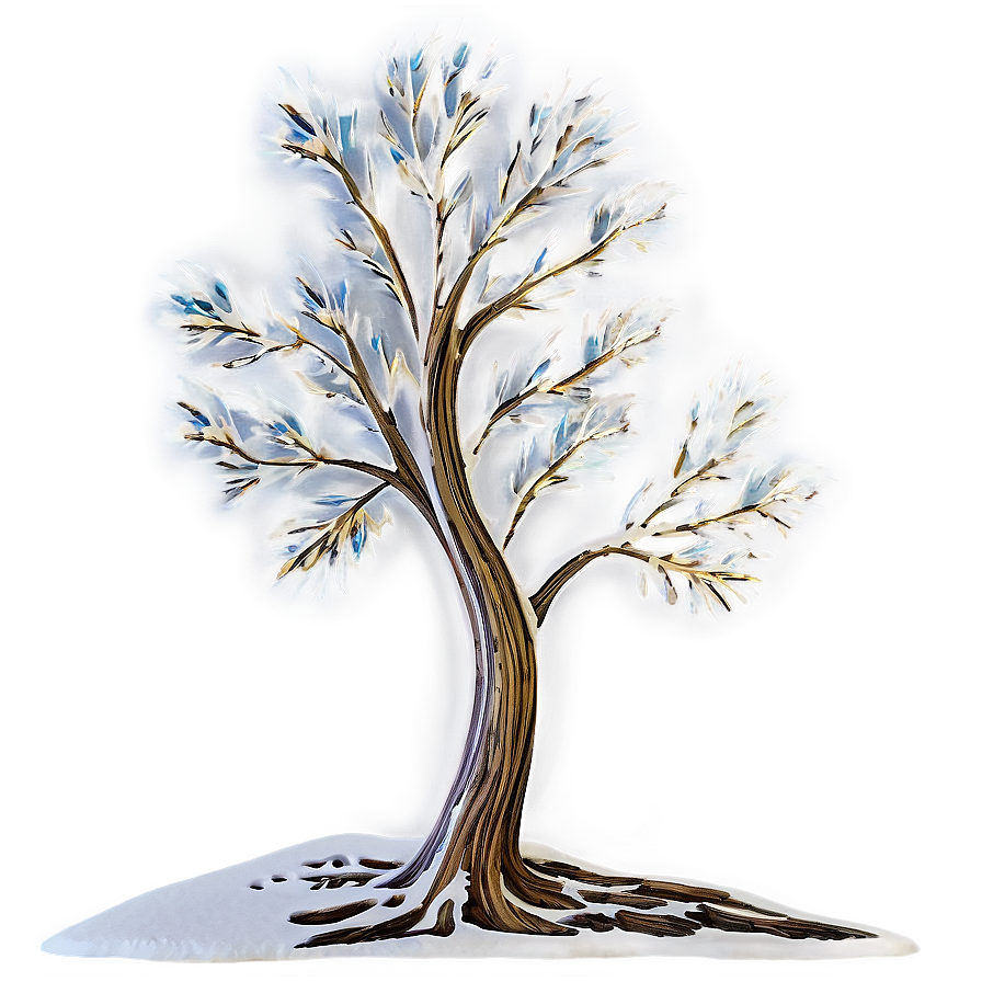 Windblown Tree Design Png 43