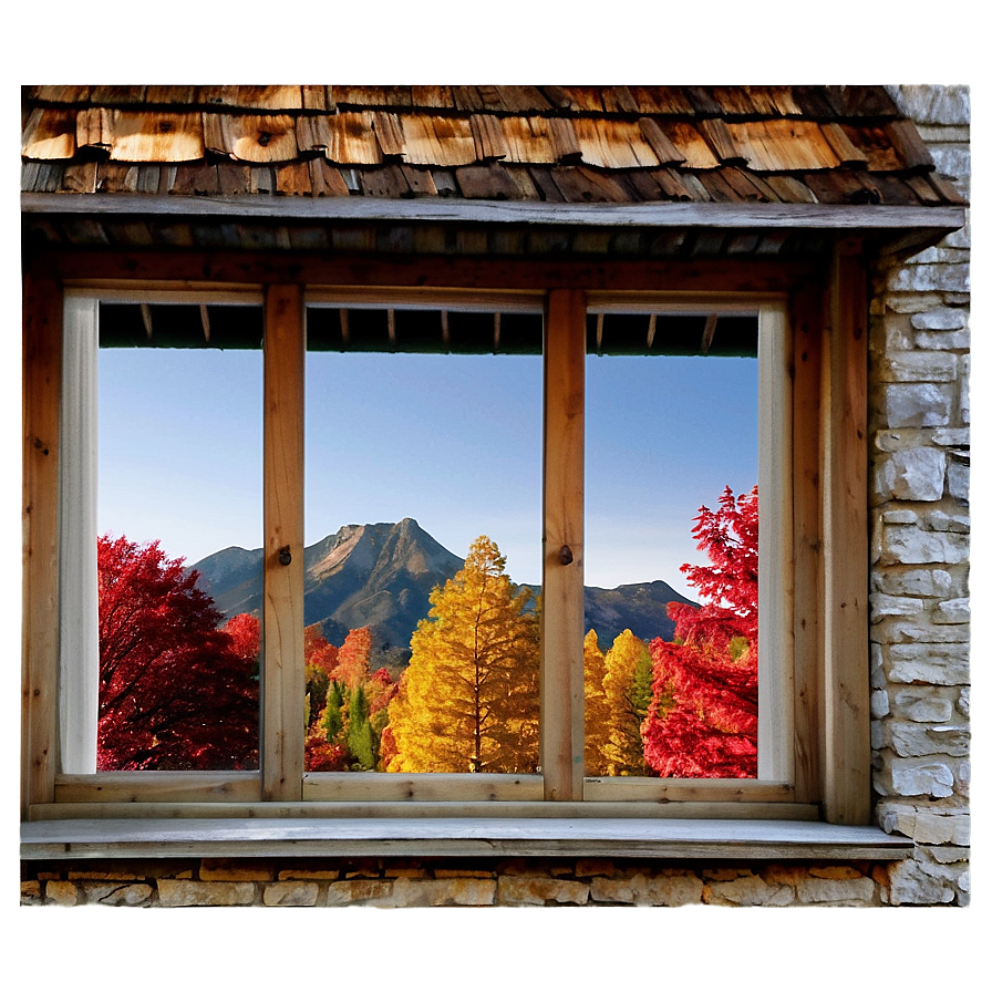 Window In Autumn Season Png Fmn17