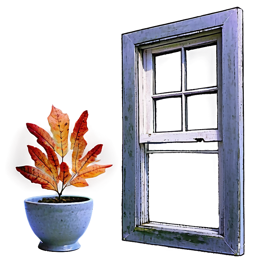 Window In Autumn Season Png Kdm11