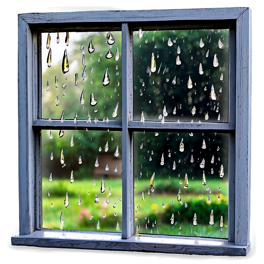 Window With Raindrops Png 84