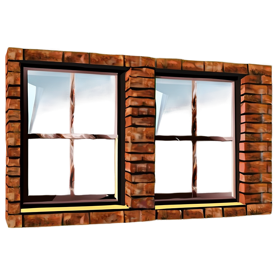 Windows In Brick Wall Png 94