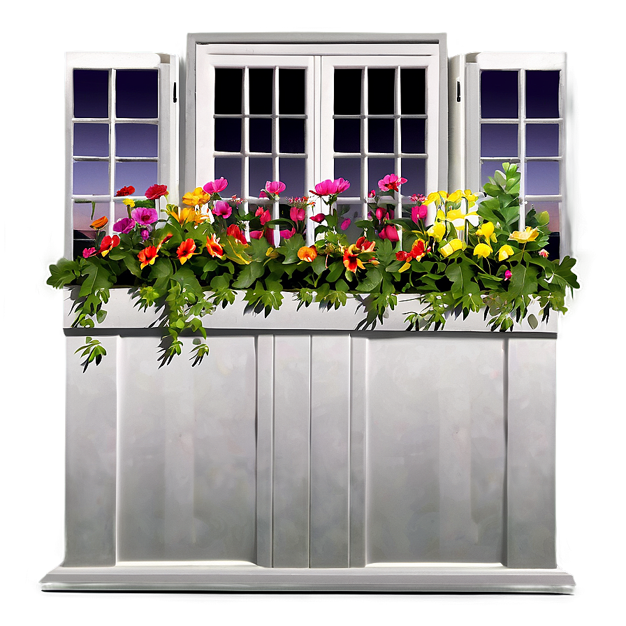 Windows With Flower Box Png 06112024