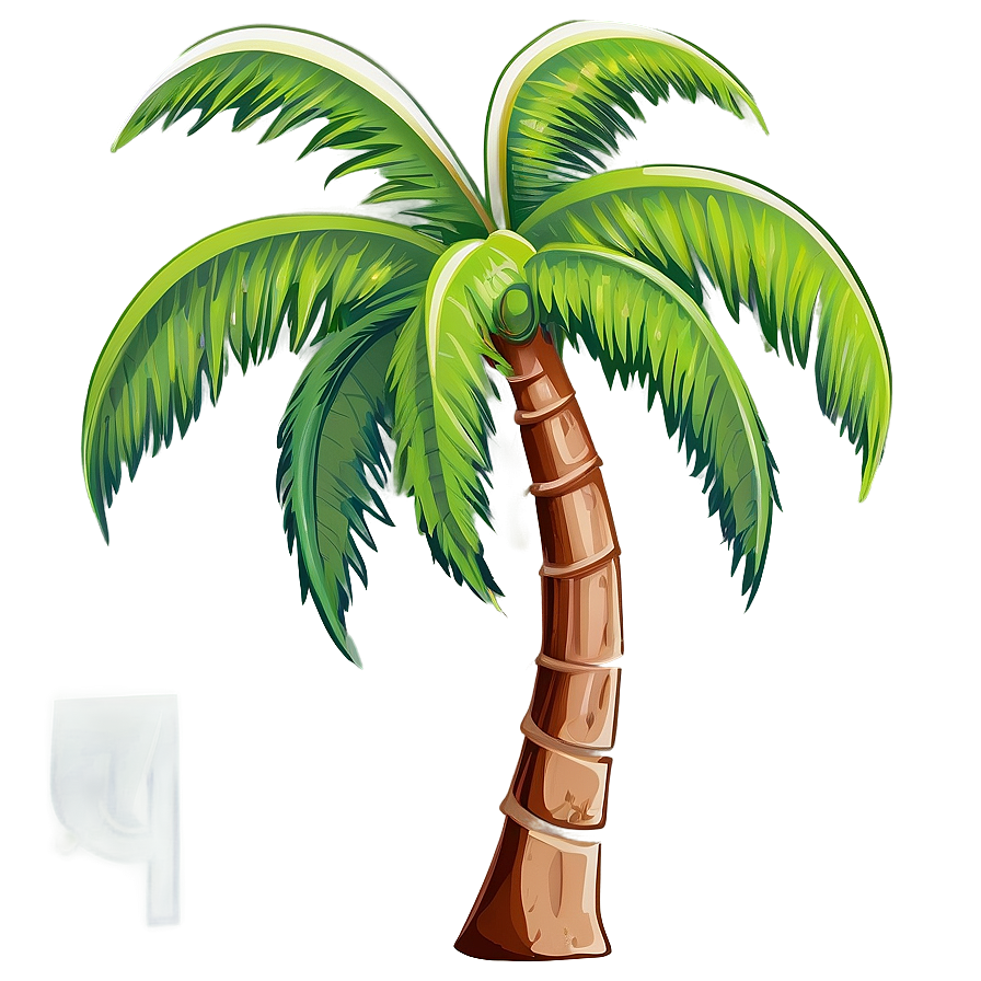 Windy Cartoon Palm Tree Png 06212024