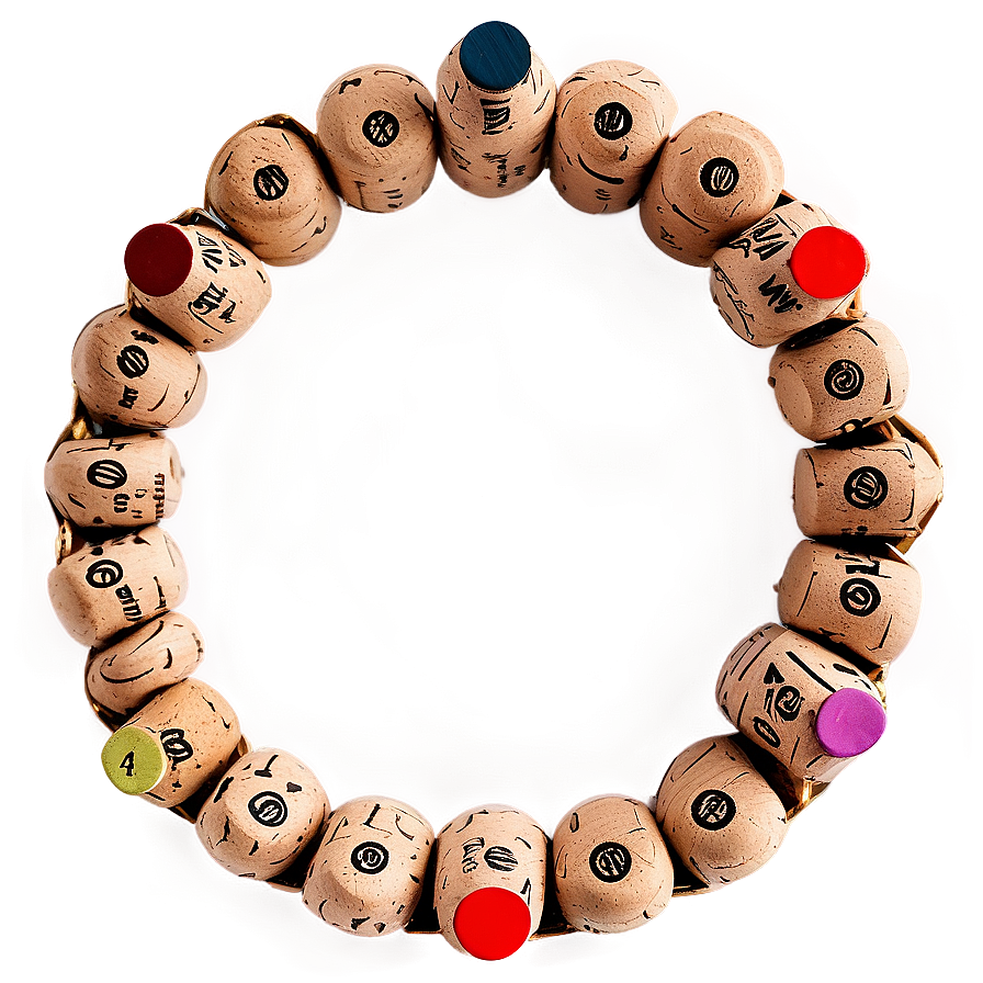 Wine Cork Craft Wreath Png 05242024