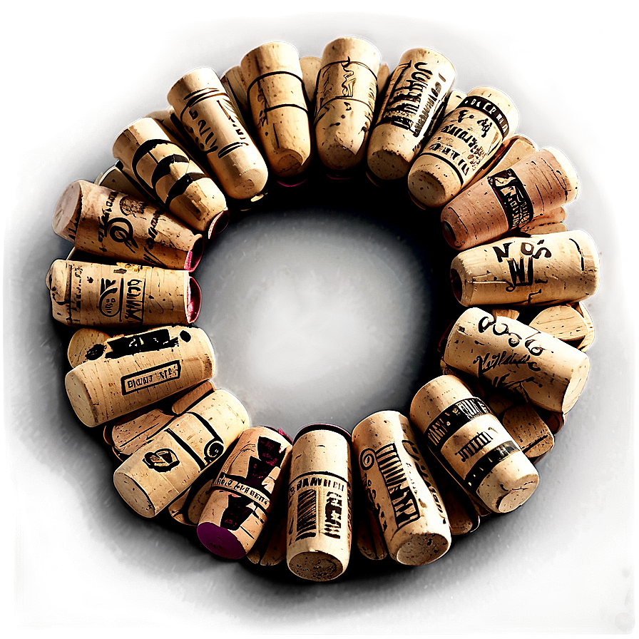 Wine Cork Craft Wreath Png Rpb