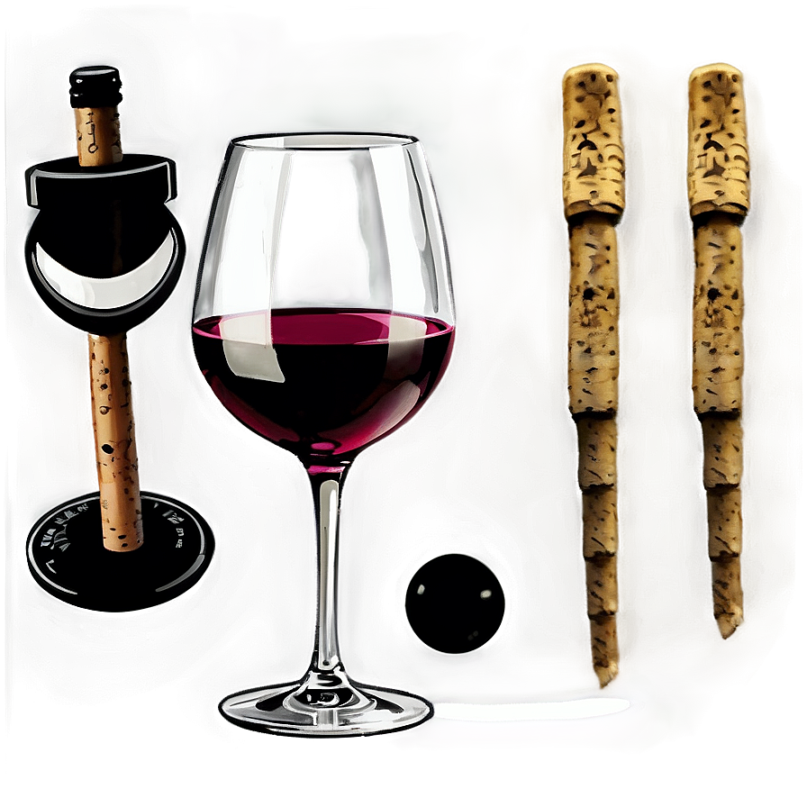 Wine Glass With Cork Png Hrq75