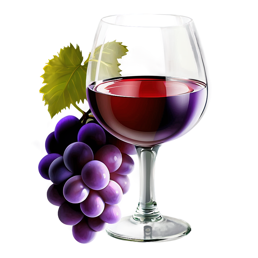 Wine Glass With Grapes Png 57