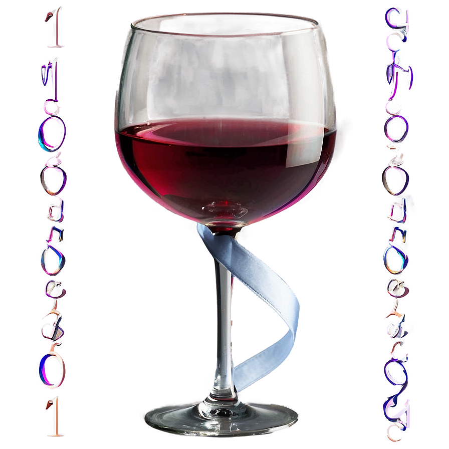 Wine Glass With Ribbon Png Pcs