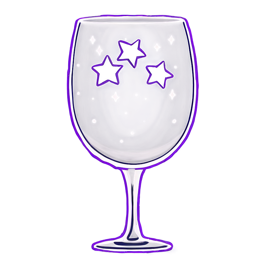 Wine Glass With Stars Png 12