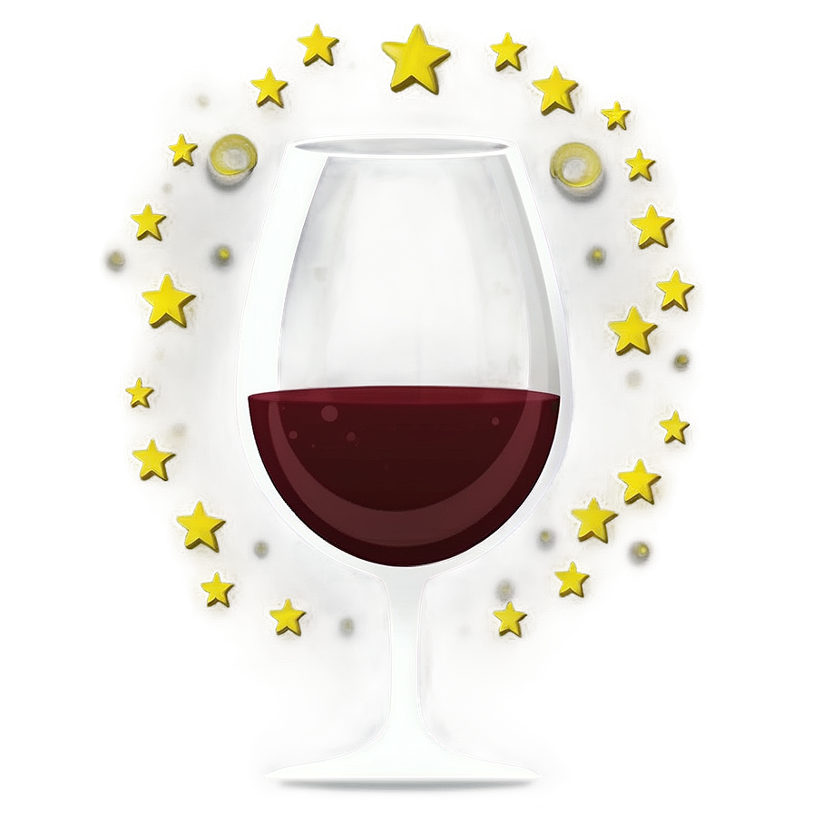 Wine Glass With Stars Png 9