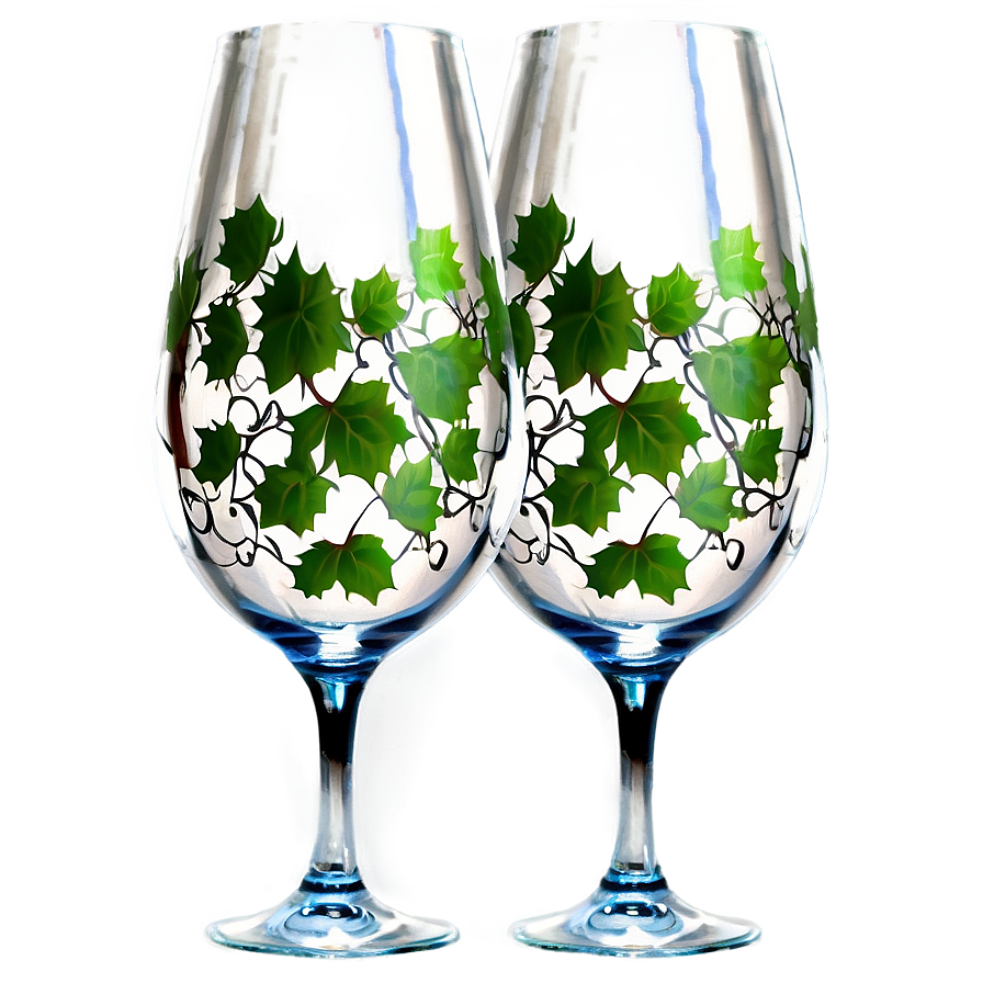 Wine Glass With Vine Png Yuv