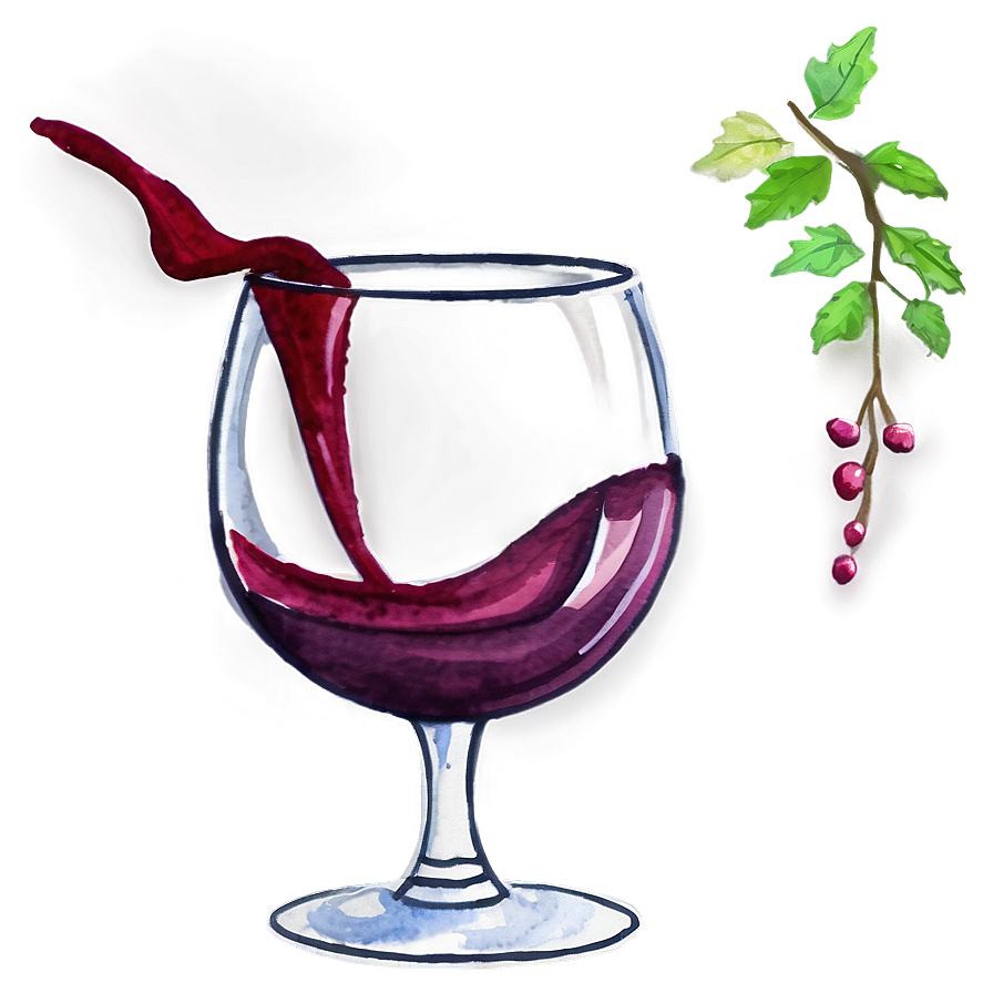 Wine Stain Watercolor Png 06282024