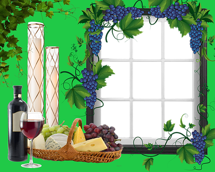 Wineand Cheese Basket Vineyard Theme