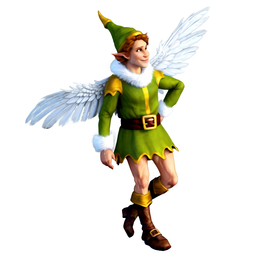 Winged Elf Taking Flight Png Kli