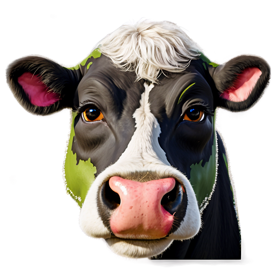 Winking Cow Face Png 06212024