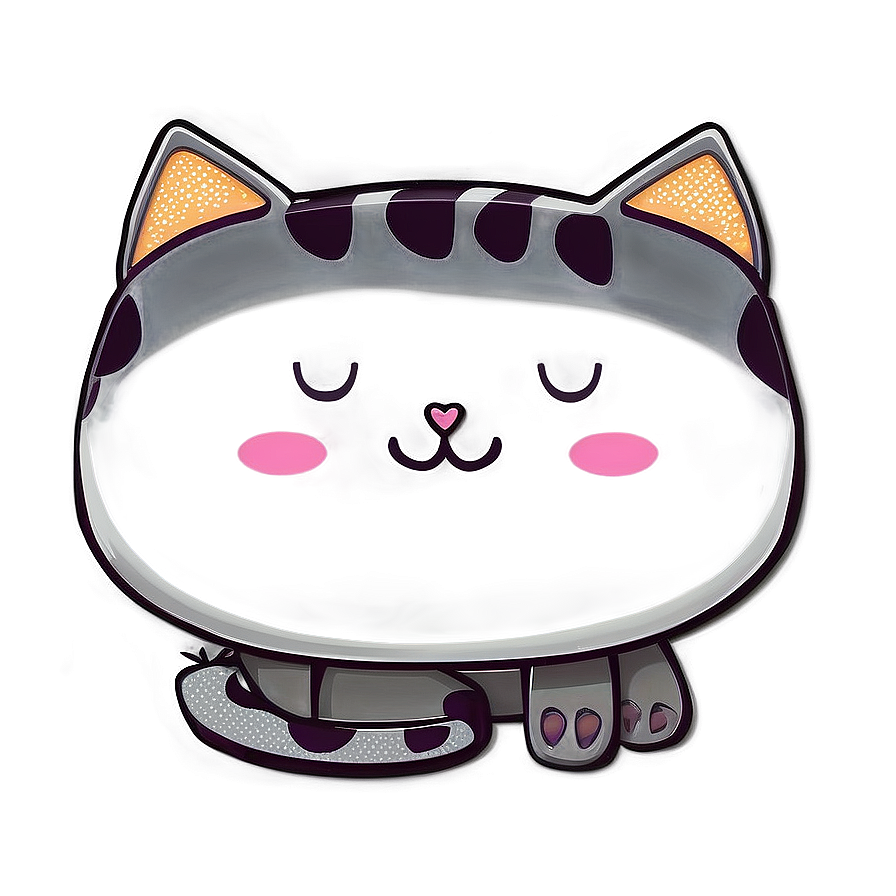 Winking Kawaii Cat Art Png 06242024