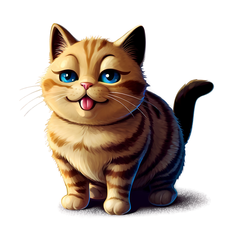 Winking Kawaii Cat Art Png Olj