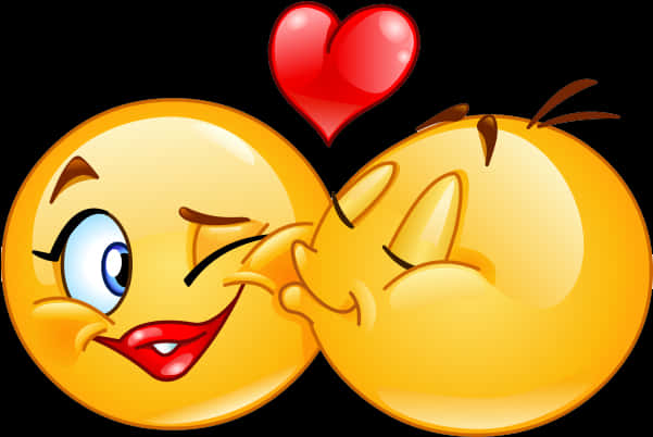 Winking Kiss Emojiwith Heart