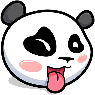 Winking Panda Sticker