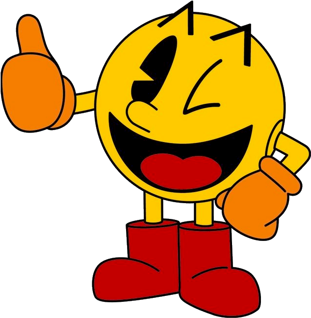 Winking Yellow Cartoon Character Thumbs Up