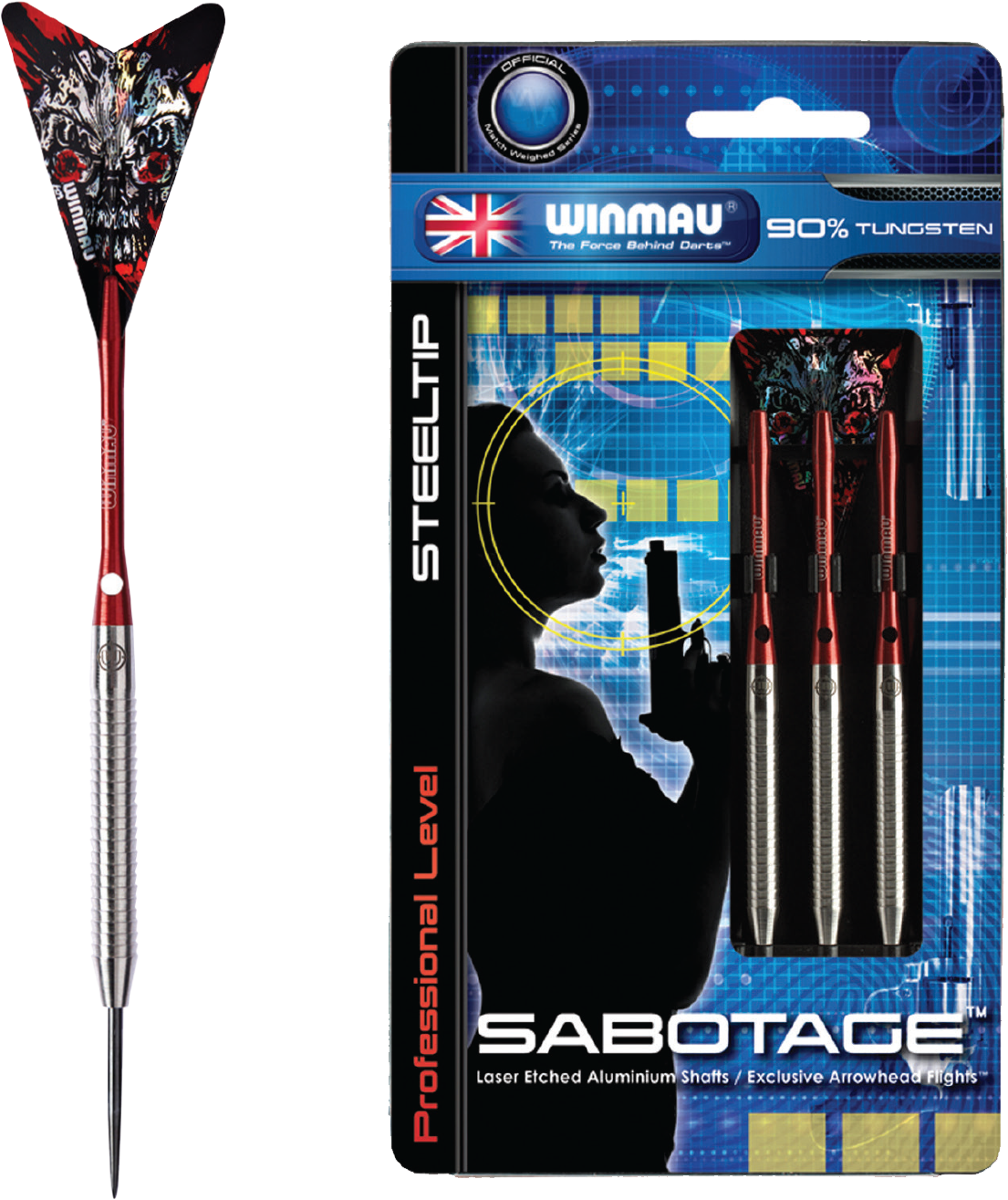 Winmau Sabotage Steel Tip Darts Packaging