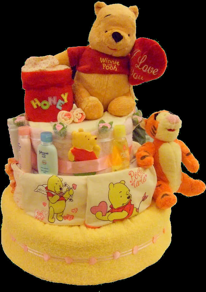 Winnie The Pooh Diaper Cake