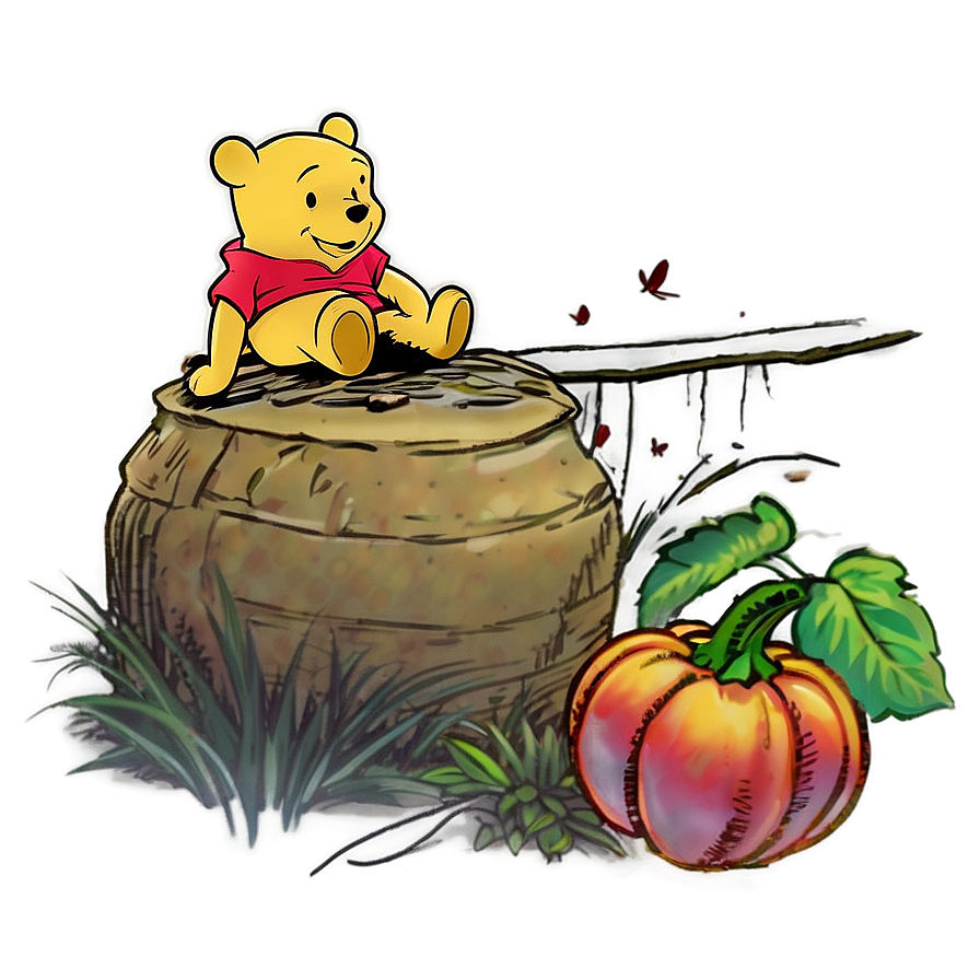 Winnie The Pooh Fall Scene Png Ahv29