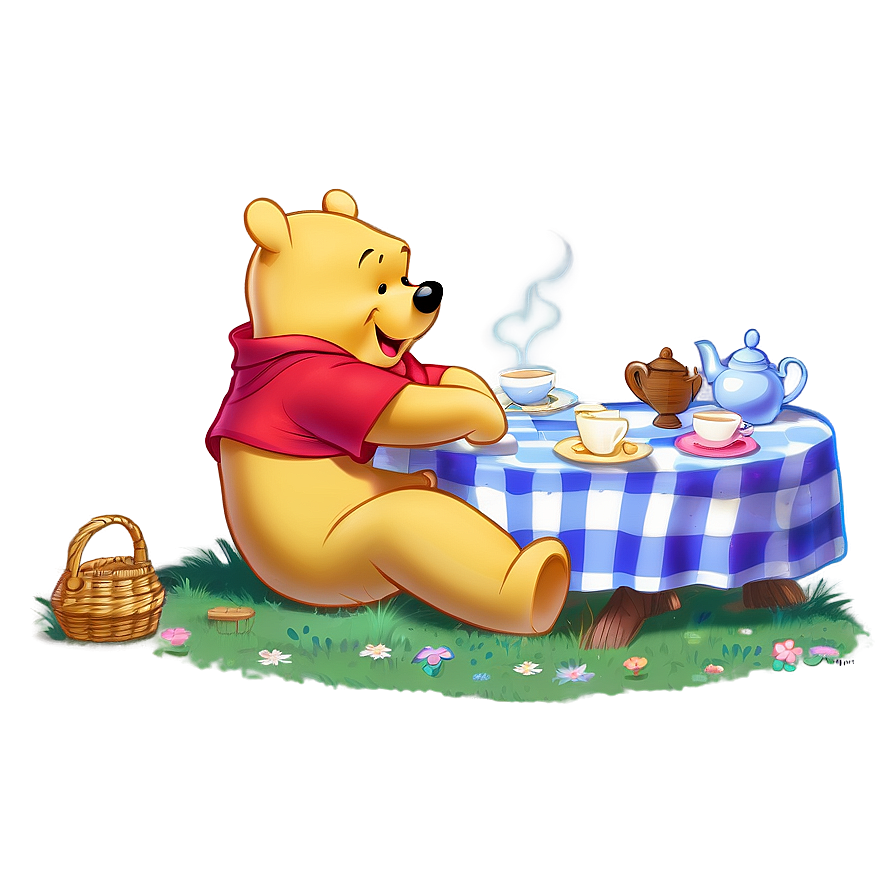 Winnie The Pooh Tea Party Scene Png Uks17