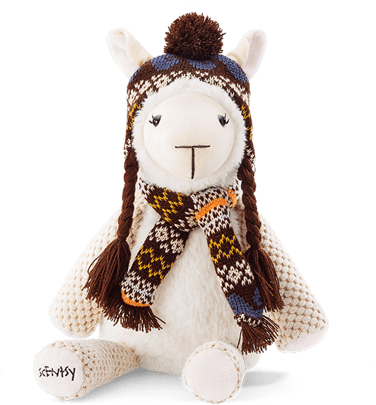 Winter Alpaca Plush Toy